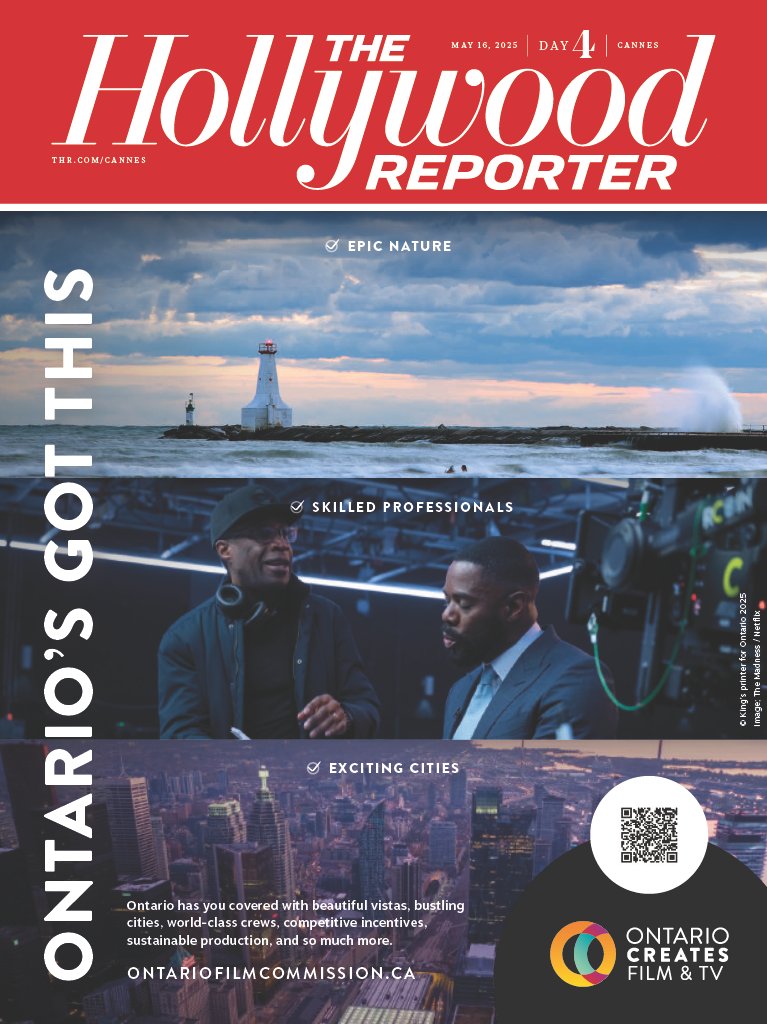 #OnCreates is proud to be featured on The Hollywood Reporter's front cover during #CannesFilmFestival, highlighting the exciting possibilities of filming in Ontario! Read the digital version here: edition.pagesuite-professional.co.uk/html5/reader/p…