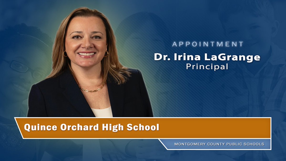 Dr. Irina LaGrange, principal, Quince Orchard High School