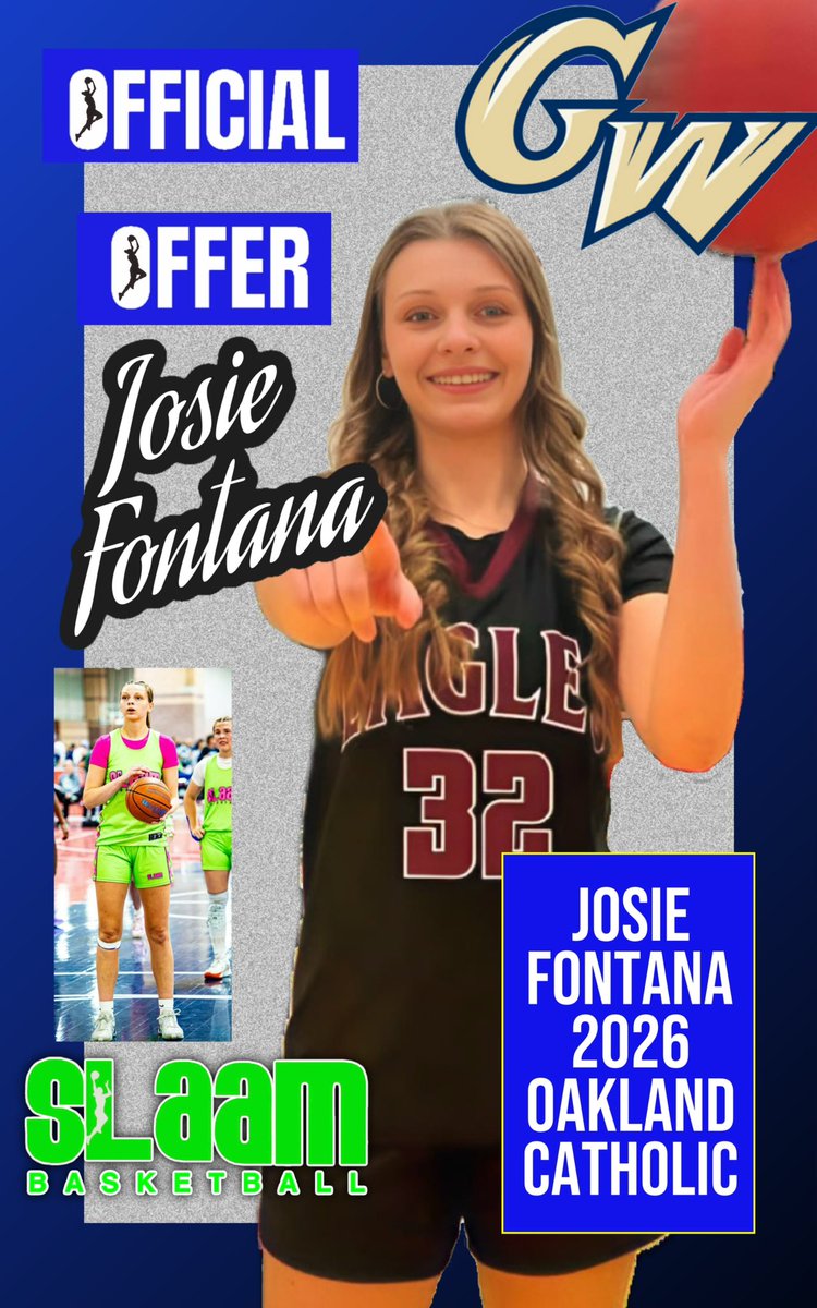 slaambasketball (@slaambasketball) on Twitter photo ๐ Huge congrats to #SLAAMFam's own <a href="/josie_fontana/">Josie Fontana</a> on her official offer to play for Coach G <a href="/NurseGMO/">Ganiyat A. (Coach G)</a> & the <a href="/GW_WBB/">GW Women's Basketball</a> squad! ๐ Josie Fontana, 2026 Oakland Catholic star, youโre killing it! ๐ช So proud of your hard work and dedication. Letโs celebrate this milestone together! ๐๐ฉท ๐ Huge congrats to #SLAAMFam's own <a href="/josie_fontana/">Josie Fontana</a> on her official offer to play for Coach G <a href="/NurseGMO/">Ganiyat A. (Coach G)</a> & the <a href="/GW_WBB/">GW Women's Basketball</a> squad! ๐ Josie Fontana, 2026 Oakland Catholic star, youโre killing it! ๐ช So proud of your hard work and dedication. Letโs celebrate this milestone together! ๐๐ฉท