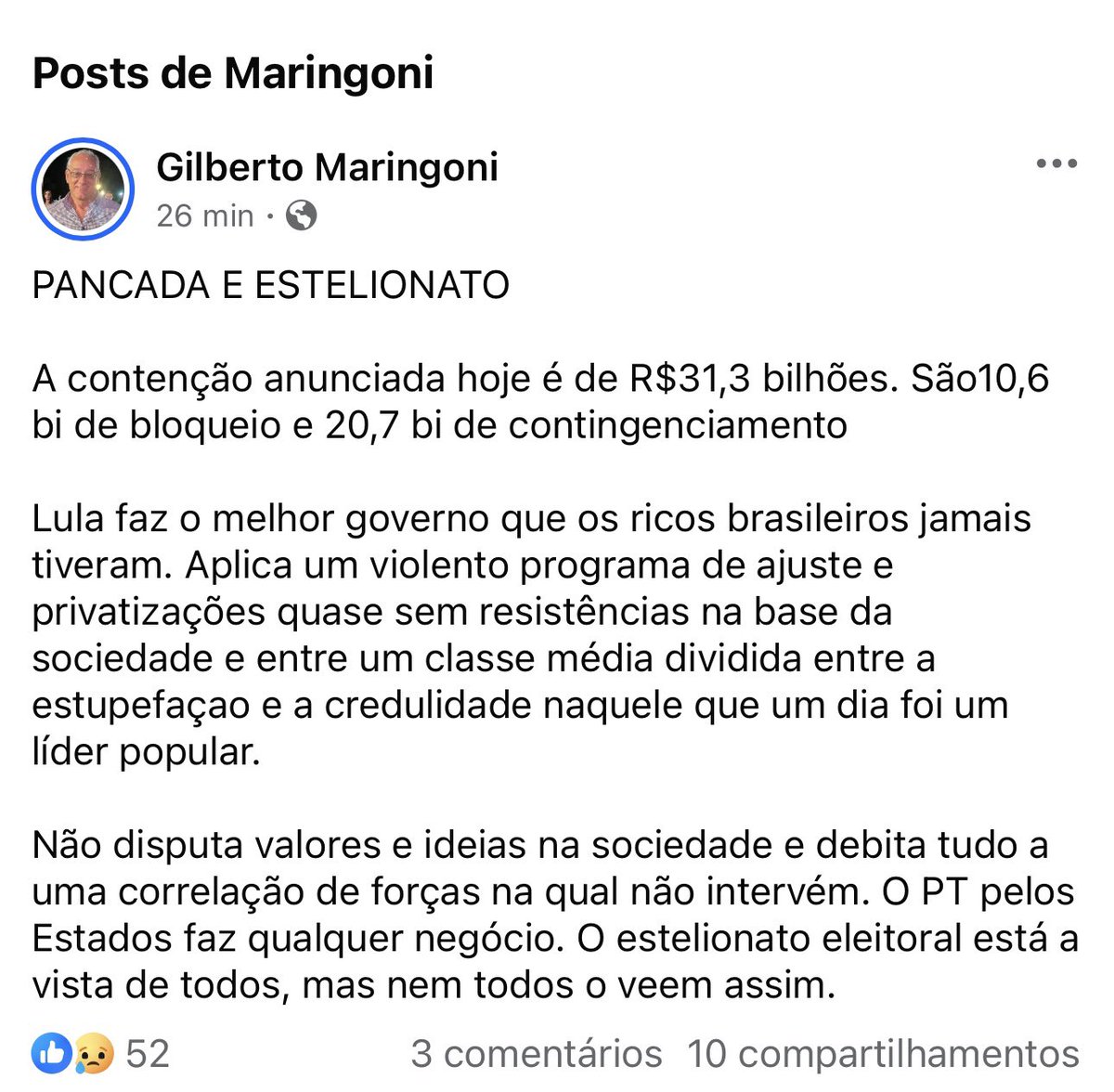 O resumo do crime perfeito.