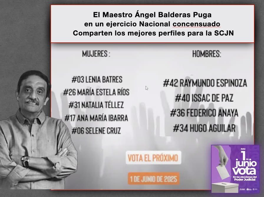 RRamirezPompa's tweet image. El Maestro @angelbalderas en un ejercicio Nacional consensuado comparten los mejores perfiles para la @SCJN  ! #EleccionesPoderJudicial #votapoderjudicial2025