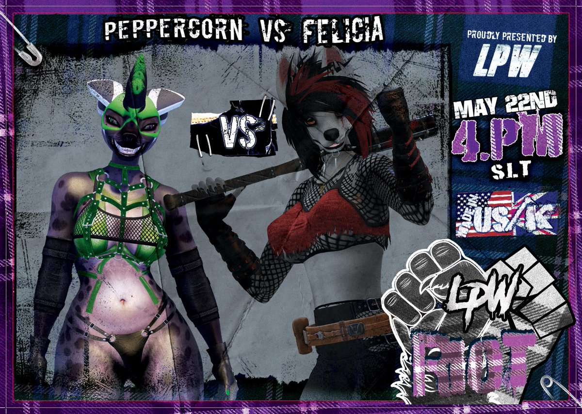 Is Peppercorn finally getting her match with Felicia?
We'll find out tonight!

LPW Riot starts at 4pm SLT
maps.secondlife.com/secondlife/Pou…