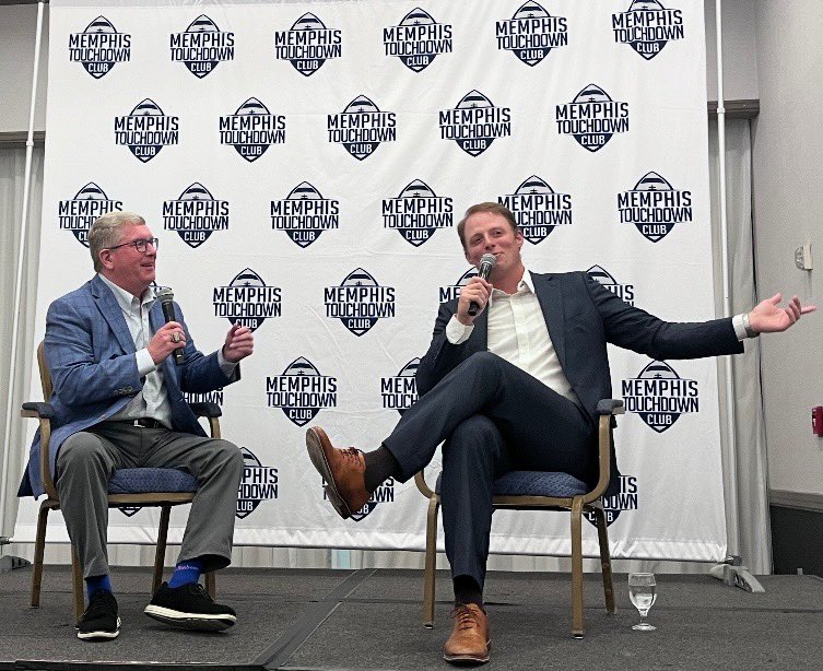 TDClubMemphis's tweet image. We had a great time last Monday with @GregMcElroy from @espn and @SECNetwork sharing this thoughts on college football