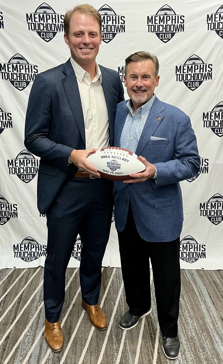 TDClubMemphis's tweet image. We had a great time last Monday with @GregMcElroy from @espn and @SECNetwork sharing this thoughts on college football