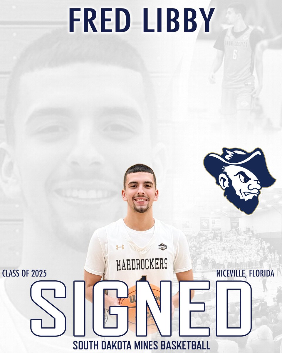 South Dakota Mines Men's Basketball (@hardrockermbb) on Twitter photo Welcome to the newest Hardrocker <a href="/FredLibby2025/">Freddie Libby</a> ‼️
“Fred is a skilled guard who helped create a new winning culture at Niceville HS. He is a great fit for our program on and off the court. We are excited to watch Fred develop and succeed here at SD Mines.” - Coach Iseman Welcome to the newest Hardrocker <a href="/FredLibby2025/">Freddie Libby</a> ‼️
“Fred is a skilled guard who helped create a new winning culture at Niceville HS. He is a great fit for our program on and off the court. We are excited to watch Fred develop and succeed here at SD Mines.” - Coach Iseman