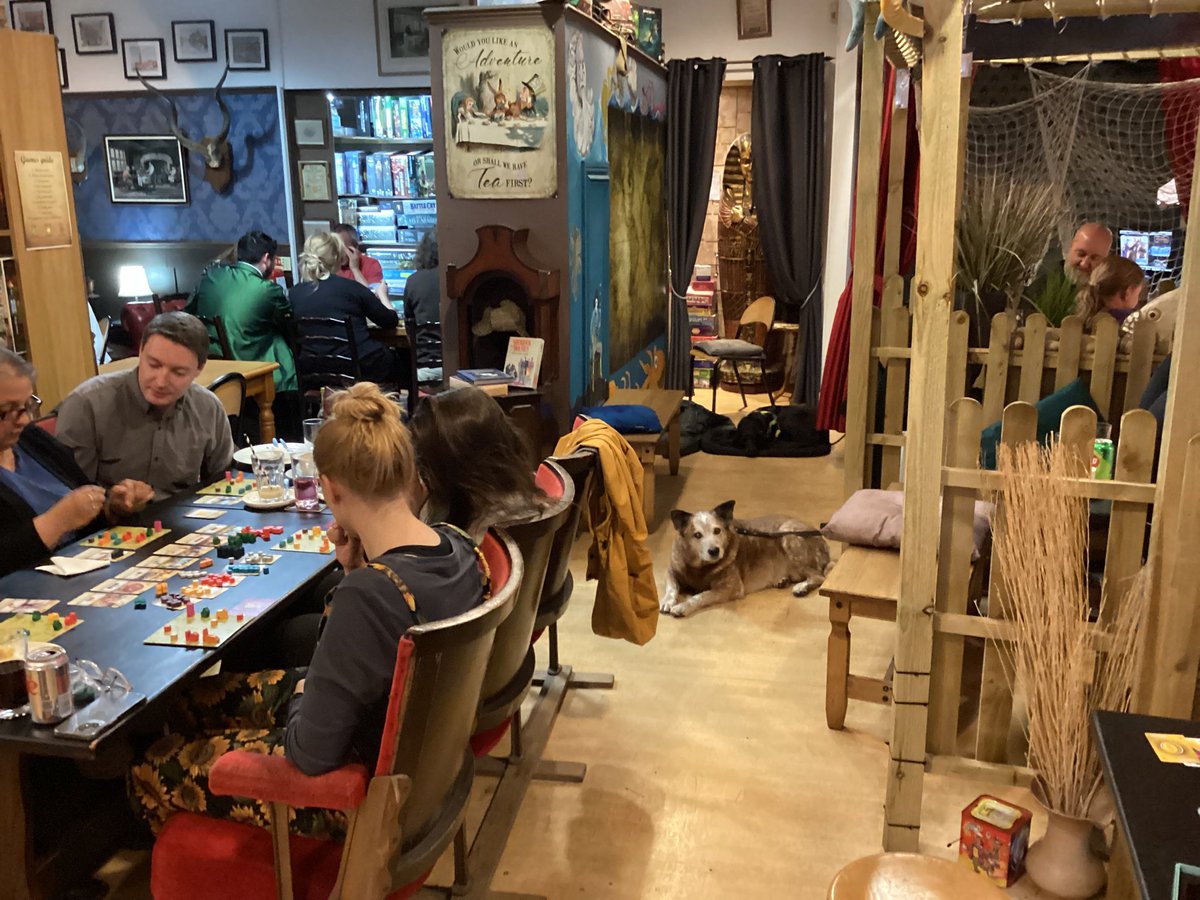 letsxcapetoget1's tweet photo. It’s a super night tonight with a full house, including the cellar!
Lot’s of interesting games being played including Point City, The Thing, Hidden Leaders and Tiny Towns to name a few.
Join the fun every Thursday evening.
https://t.co/kw9WHi6yEY
#BoardgameCafe #TabletopCafe https://t.co/xFQzxV3Gj8