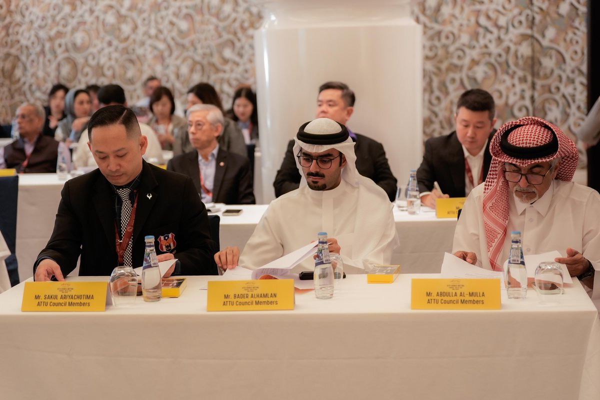 رسالة دعم رائعة من أسرة كرة الطاولة الآسيوية لسعادة #خليل_المهندي خلال إجتماع مجلس إدارة الاتحاد الآسيوي لكرة الطاولة والذي عقد اليوم ..على هامش منافسات بطولة العالم لكرة الطاولة #قطر2025 

 wix.to/3JrabeK 

#TableTennis #ITTFWorlds2025