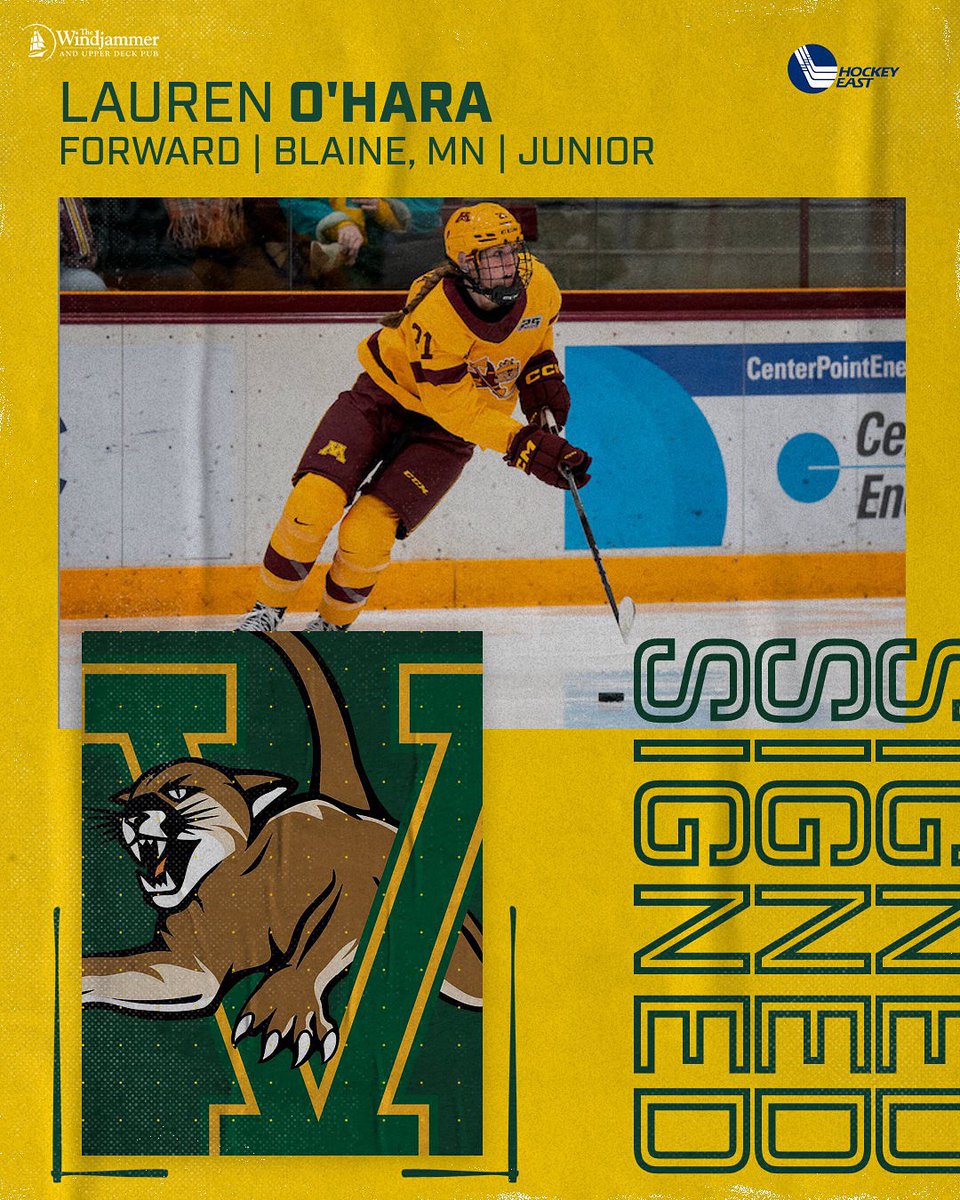 𝐒𝐈𝐆𝐍𝐄𝐃 ✍🏼

Welcome to Catamount Country, Lauren O’Hara ‼️

O’Hara comes to Vermont after playing in 77 total games over two seasons for the Minnesota Gophers! 
#802Hockey #LetsRally