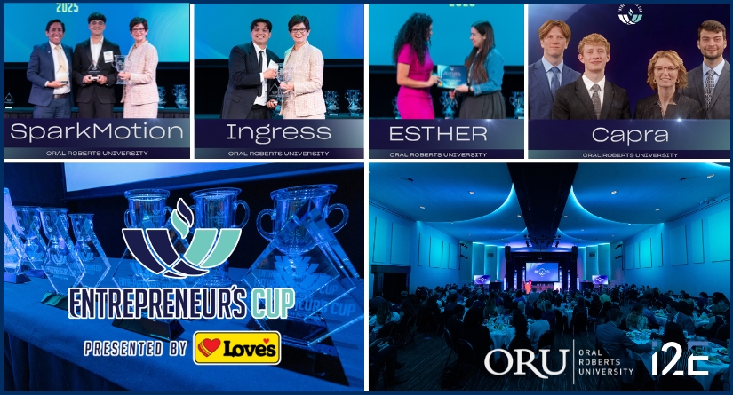 OralRobertsU's tweet photo. ORU Student Entrepreneurs Dominate 2025 Entrepreneur’s Cup, Earn 1st Place in Multiple Divisions. Full story @ https://t.co/jvSfULpETA https://t.co/MLUtWVSIOI