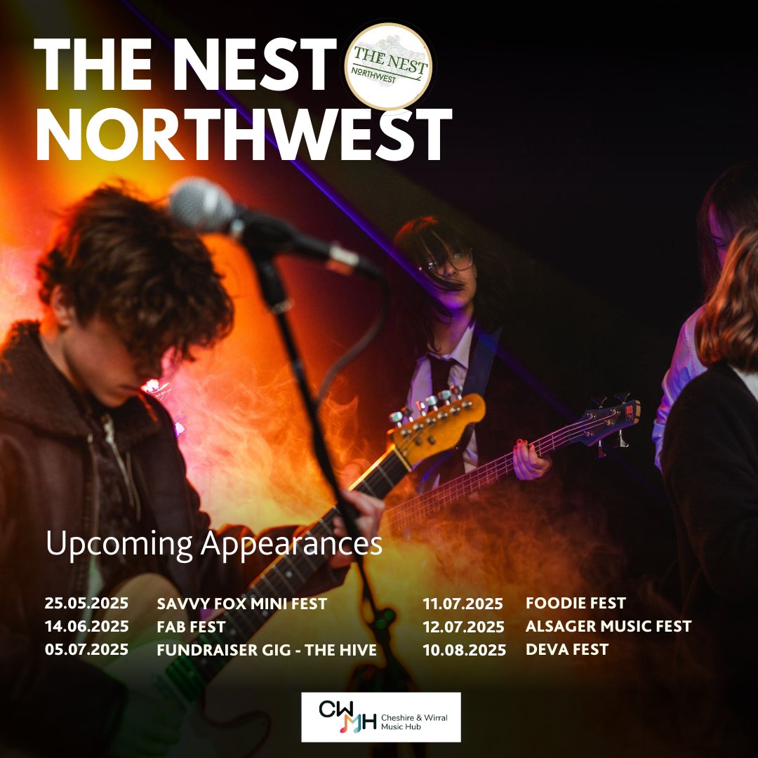Big win for The Nest North West 🎶 Multiple bands from the centre are hitting stages <a href="/foodiesfestival/">Foodies Festival</a> <a href="/devafestuk/">Deva Fest</a> &amp; many more💥

But funding’s at risk. Support us: gofundme.com/f/the-nest-nor… 🎤 #SaveTheNest