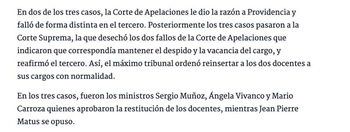 rectaprovincia's tweet image. El 2023 Evelyn Matthei intentó ejercer sus facultades y echó a un grupo de funcionarios que tenían más de diez meses de licencia en los últimos dos años de "trabajo"bajo el artículo 151 del E.Administrativo. Los llevaron a la C. de Apelaciones y en 2 de los 3 casos ganó…