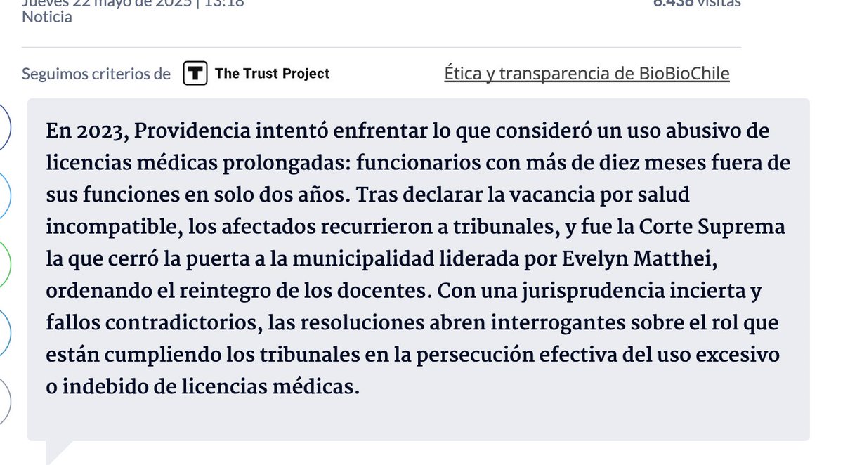 rectaprovincia's tweet image. El 2023 Evelyn Matthei intentó ejercer sus facultades y echó a un grupo de funcionarios que tenían más de diez meses de licencia en los últimos dos años de "trabajo"bajo el artículo 151 del E.Administrativo. Los llevaron a la C. de Apelaciones y en 2 de los 3 casos ganó…