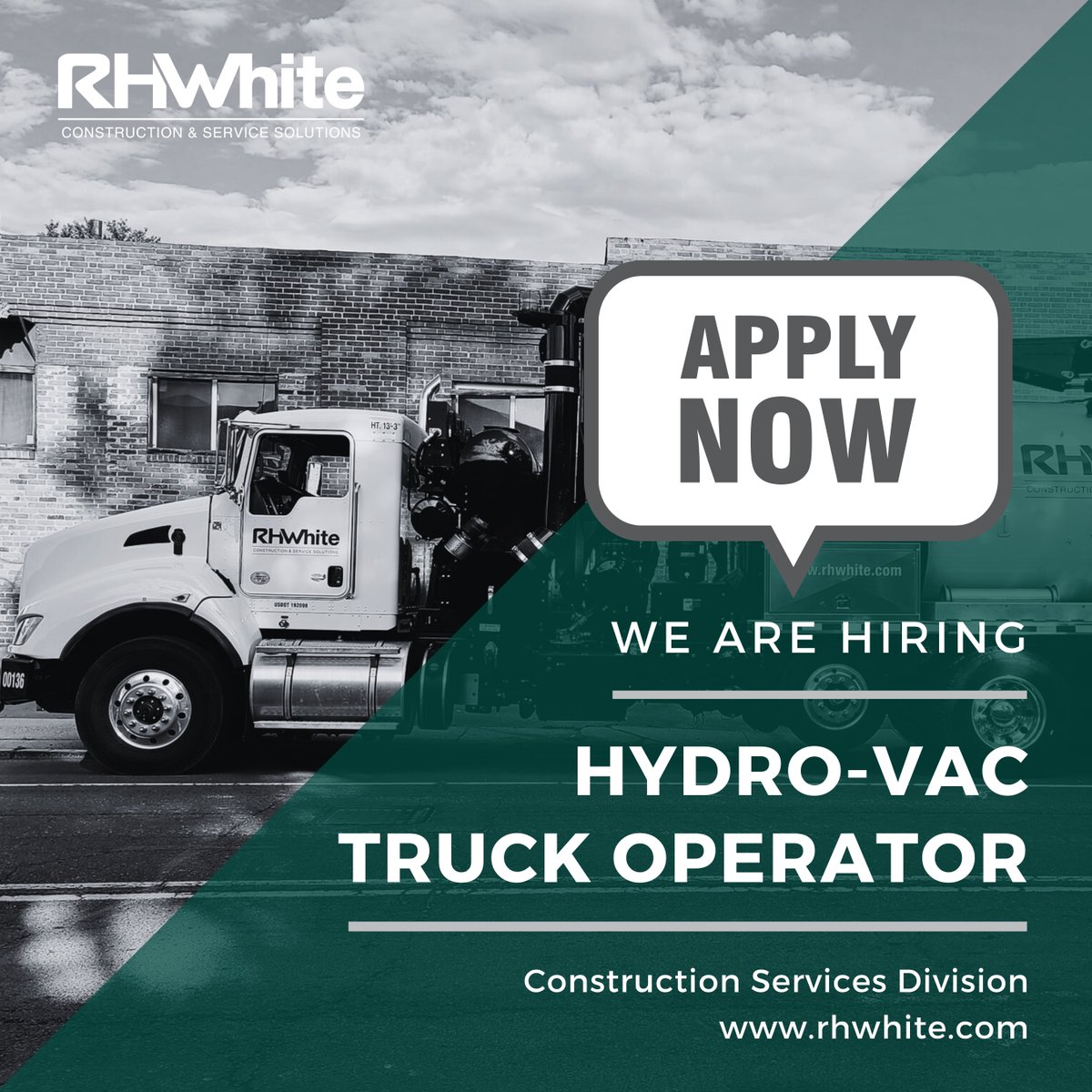 🚨 We're hiring a Hydro-Vac Truck Operator in Auburn, MA! Join a team that invests in YOU with top-tier training, a family-driven culture, and real career growth. 🛠️

👉 Apply now: ow.ly/QsnI50VXnlp
#NowHiring #ConstructionJobs #RHWhite #AuburnMA #HydroVacOperator