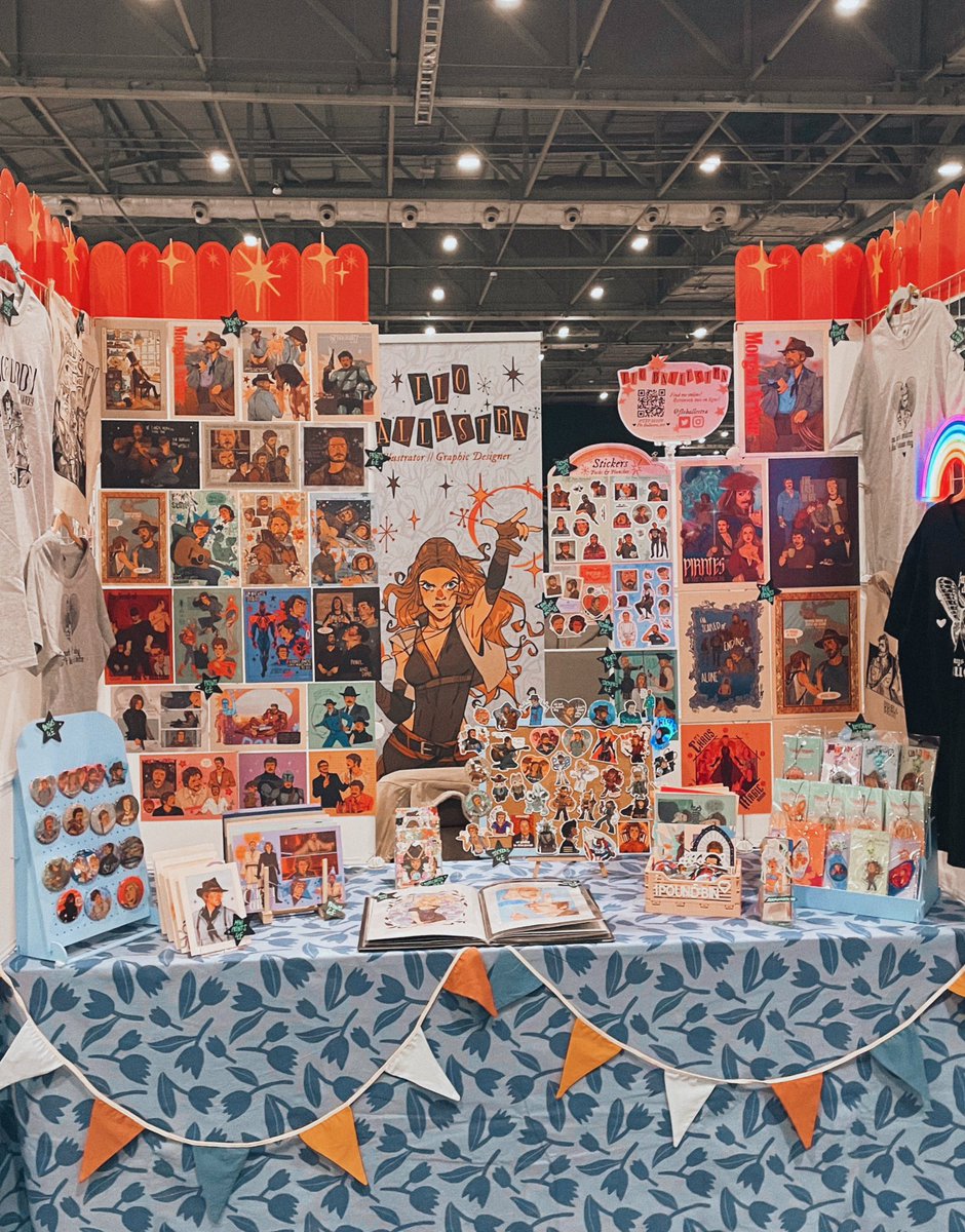 FloBallestra's tweet image. All set up for MCM London starting tomorrow 🩷 you can find me at table P.06 ✨