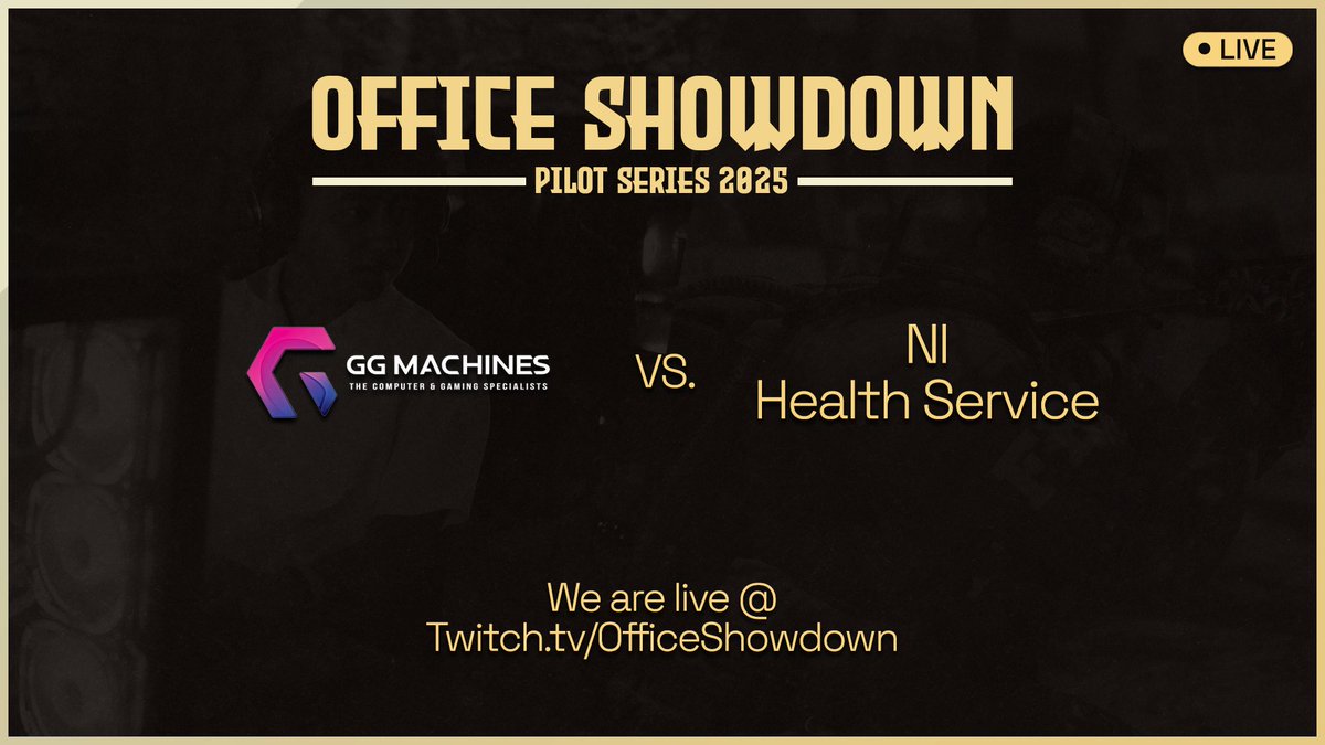 Office Showdown (@officeshowdown) on Twitter photo Week 2 of Counter-Strike 2! 🔫
Tonight we're seeing <a href="/GGMachines/">GG Machines</a> take on The NI Health Service! 🏆
Live 👉 twitch.tv/officeshowdown Week 2 of Counter-Strike 2! 🔫
Tonight we're seeing <a href="/GGMachines/">GG Machines</a> take on The NI Health Service! 🏆
Live 👉 twitch.tv/officeshowdown