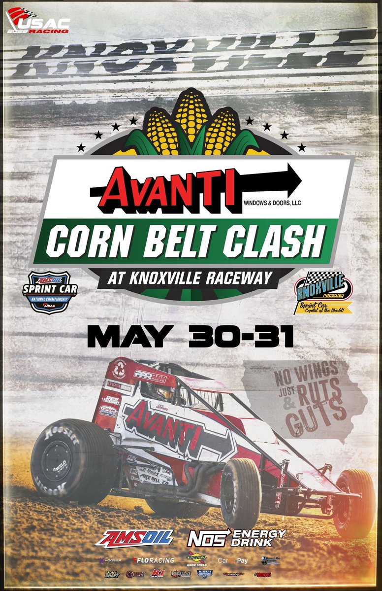 USAC Racing (@usacnation) on Twitter photo Sprint Car Capital of the World! ๐
Up next for the USAC <a href="/AMSOILINC/">AMSOIL INC</a> National Sprint Cars is a double at Iowa's <a href="/knoxvilleraces/">Knoxville Raceway</a>.
It's back-to-back nights at the Avanti Corn Belt Clash on May 30-31.
๐ฐ Friday || $9K-to-win
๐ฐ Saturday || $15K-to-win
๐๏ธ KnoxvilleRaceway.com Sprint Car Capital of the World! ๐
Up next for the USAC <a href="/AMSOILINC/">AMSOIL INC</a> National Sprint Cars is a double at Iowa's <a href="/knoxvilleraces/">Knoxville Raceway</a>.
It's back-to-back nights at the Avanti Corn Belt Clash on May 30-31.
๐ฐ Friday || $9K-to-win
๐ฐ Saturday || $15K-to-win
๐๏ธ KnoxvilleRaceway.com
