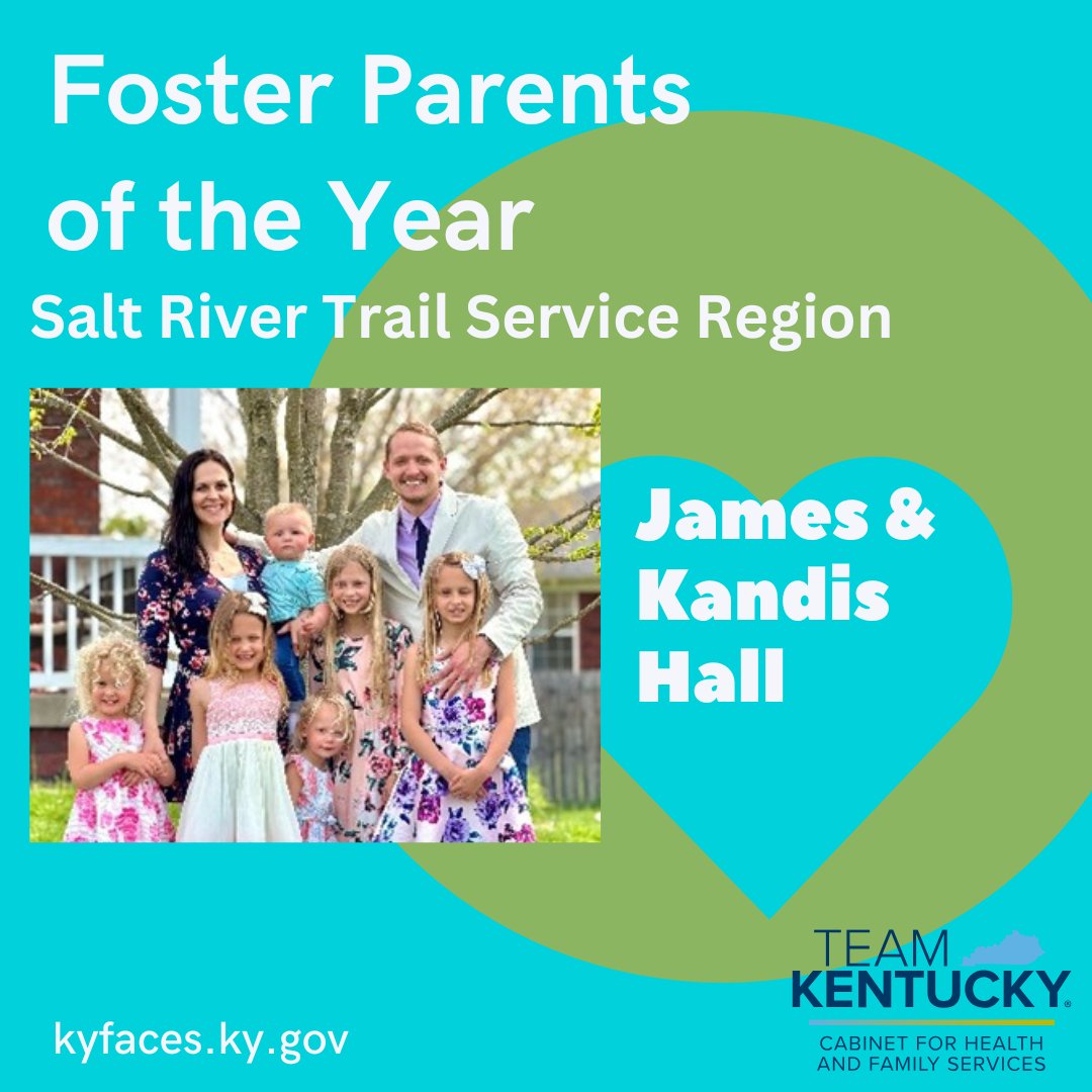 Congratulations to James &amp; Kandis Hall, Salt River Trail Region’s Foster Parents of the Year! Interested in fostering? Call 📞 855-306-8959 or visit 🌐 kynect.ky.gov to learn more!

#NationalFosterCareMonth #TeamKentucky #FosterCareChampions
