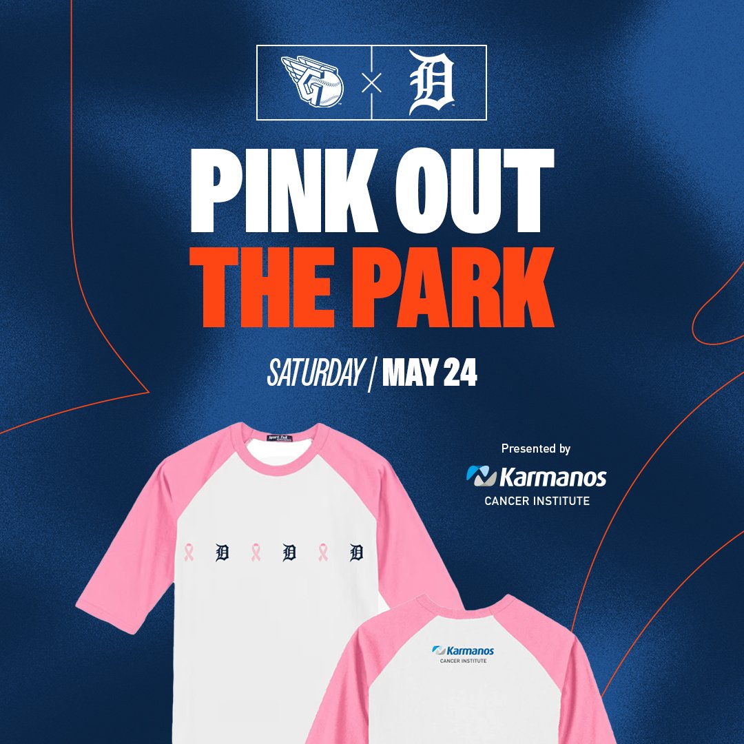 Detroit Tigers (@tigers) on Twitter photo Who do you wear pink for? 🩷
Join us Saturday as we turn <a href="/ComericaPark/">Comerica Park</a> pink for breast cancer awareness. Arrive early to score a giveaway cap or purchase the special ticket package to get a limited-edition baseball tee: tigers.com/strikeoutcancer Who do you wear pink for? 🩷
Join us Saturday as we turn <a href="/ComericaPark/">Comerica Park</a> pink for breast cancer awareness. Arrive early to score a giveaway cap or purchase the special ticket package to get a limited-edition baseball tee: tigers.com/strikeoutcancer