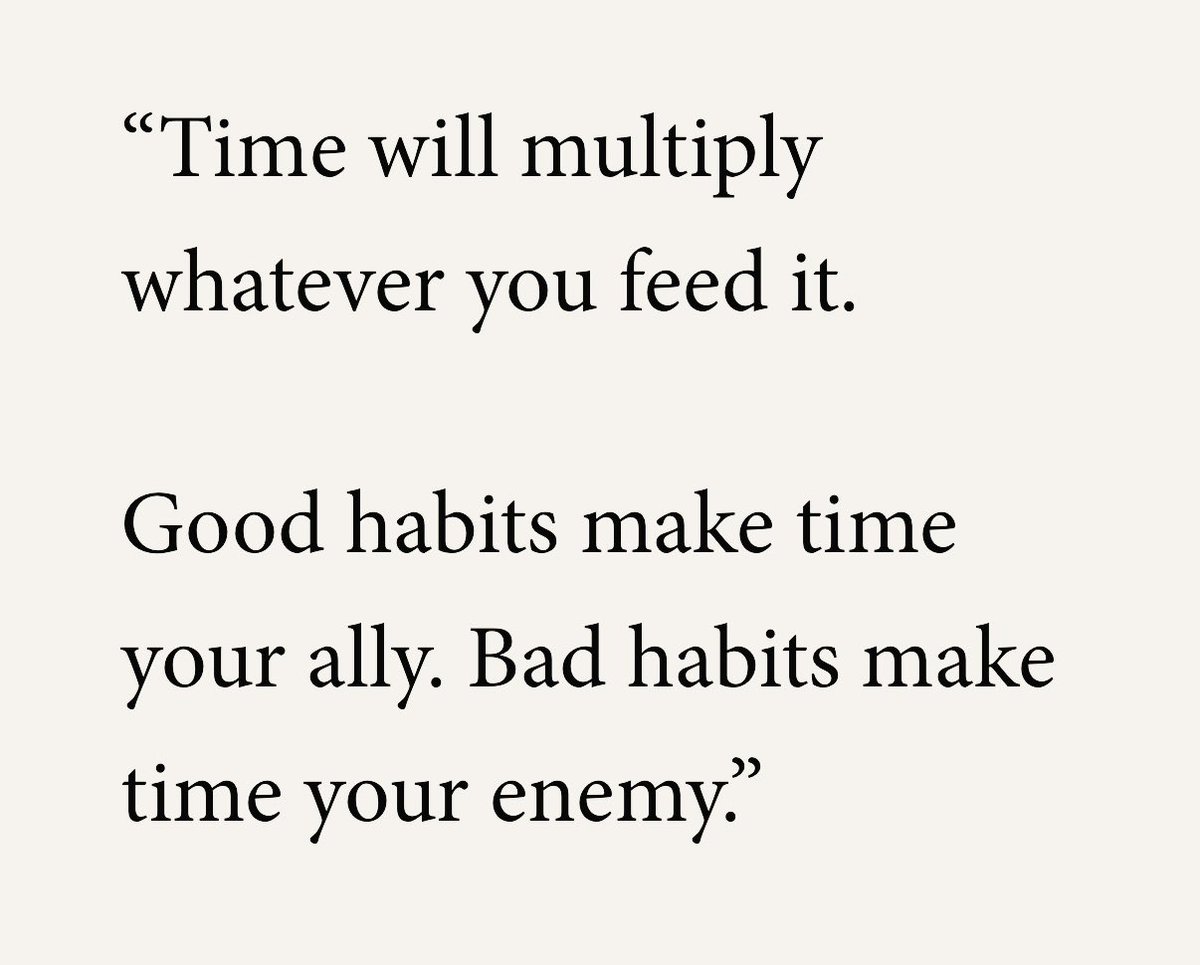 A great reminder from Atomic Habits by James Clear: