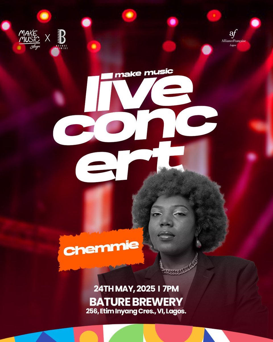 MakeMusicLagos's tweet photo. Big voice, bold spirit, energy, passion and heat π₯.
Meet the first 3 acts bringing fire to the Bature stage π€.
#MakeMusicLive https://t.co/THSUtiDkRH