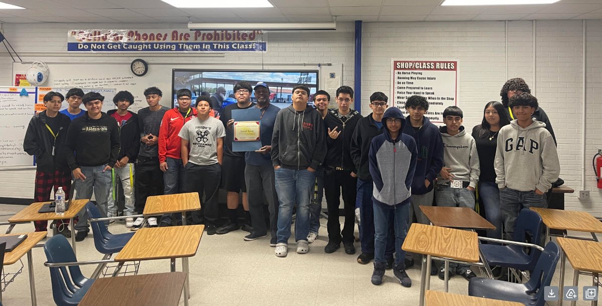 Aldine CTE (@aldinecte) on Twitter photo 🎉 Congratulations to Mr. Kenneth Burrell, Auto Tech Instructor at <a href="/AldineHS_AISD/">Aldine Senior High School-Aldine ISD</a> for being named CTE Teacher of the Month! Your passion, skills, and impact on students make a lasting difference. 🛠️👏 #AldineCTE #CTEMonth #AutoTech #CTEChampion <a href="/MsGonzalezAISD/">Jennifer Gonzalez</a> 🎉 Congratulations to Mr. Kenneth Burrell, Auto Tech Instructor at <a href="/AldineHS_AISD/">Aldine Senior High School-Aldine ISD</a> for being named CTE Teacher of the Month! Your passion, skills, and impact on students make a lasting difference. 🛠️👏 #AldineCTE #CTEMonth #AutoTech #CTEChampion <a href="/MsGonzalezAISD/">Jennifer Gonzalez</a>