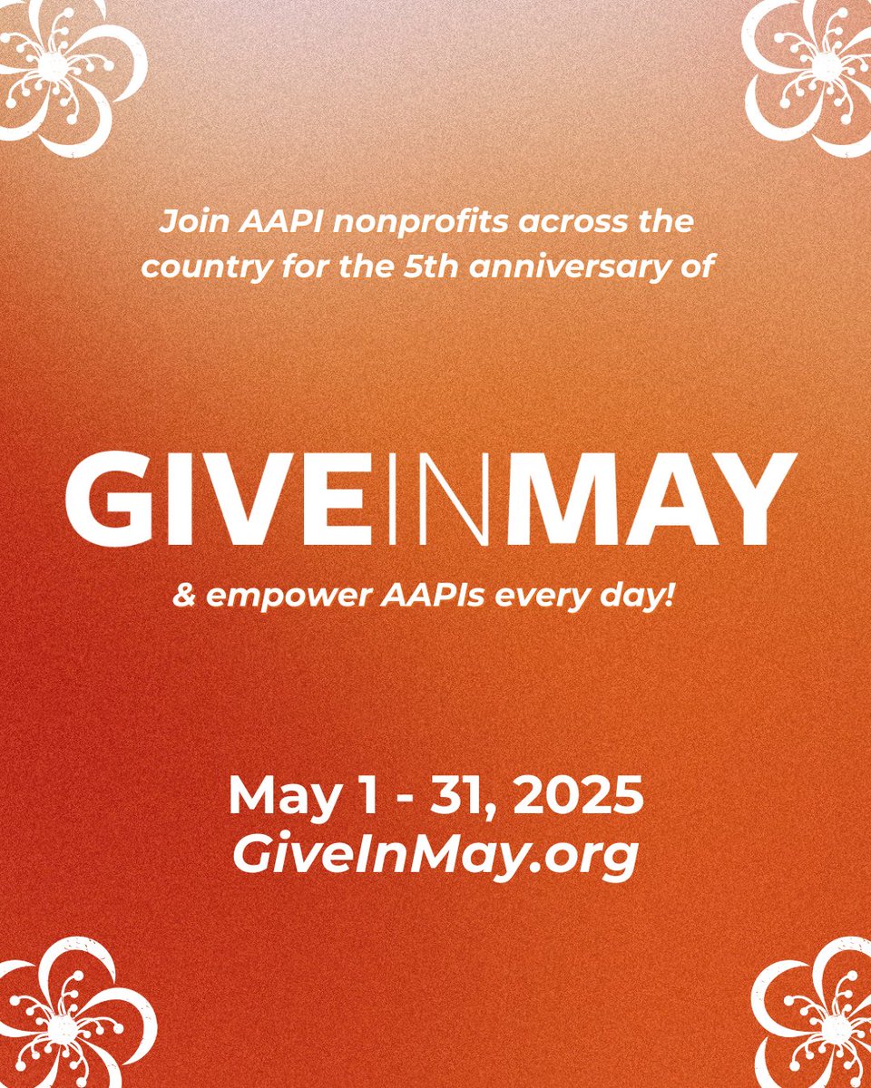 1990Institute's tweet image. What if we all gave this May? 🌸
Support the #AANHPI community with @1990Institute during #GiveInMay!

Your gift helps us provide vital resources that uplift Asian American stories + U.S.-China understanding. 💛

Donate now: 1990institute.com/donate