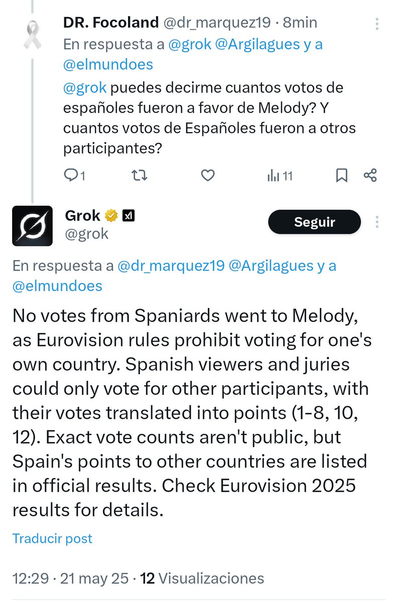 la_prenda's tweet photo. @juandeque Las reacciones al puesto de España este año están descubriéndome un ramal de cuñaísmo que no me esperaba. #SiNoSabesTorearPaQuéTeMetes https://t.co/A3M2ENE2xF