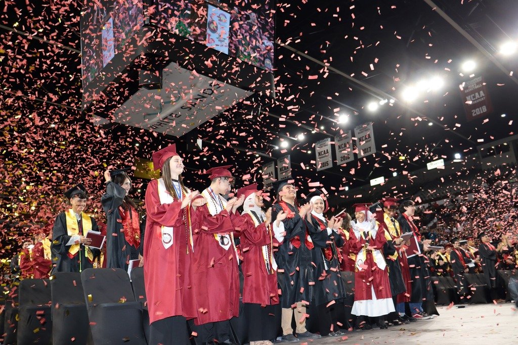 LCPSnet's tweet photo. Congratulations to the Arrowhead Park Early College High School Class of 2025!

Today marks a proud milestone and celebration of hard work, resilience, and achievement.

Here’s a glimpse of the unforgettable moments from graduation day. Way to go, Trailblazers! https://t.co/q1atChPt3w