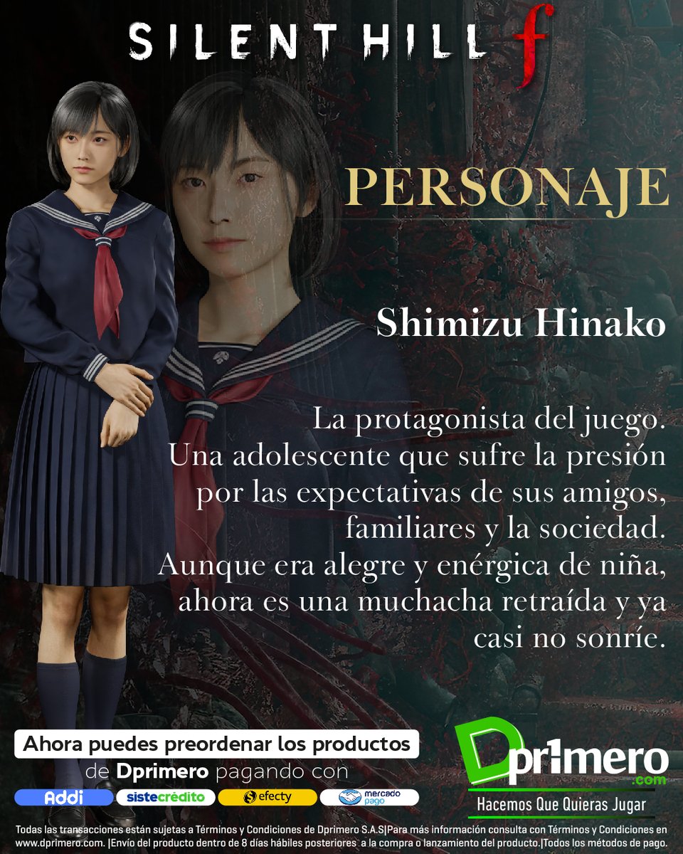 DprimeroCom's tweet photo. Conoce  a Shimizu Hinako, el personaje principal de Silent hill f,

¿Crees que esconderá algún secreto? https://t.co/A7xqO3se8z