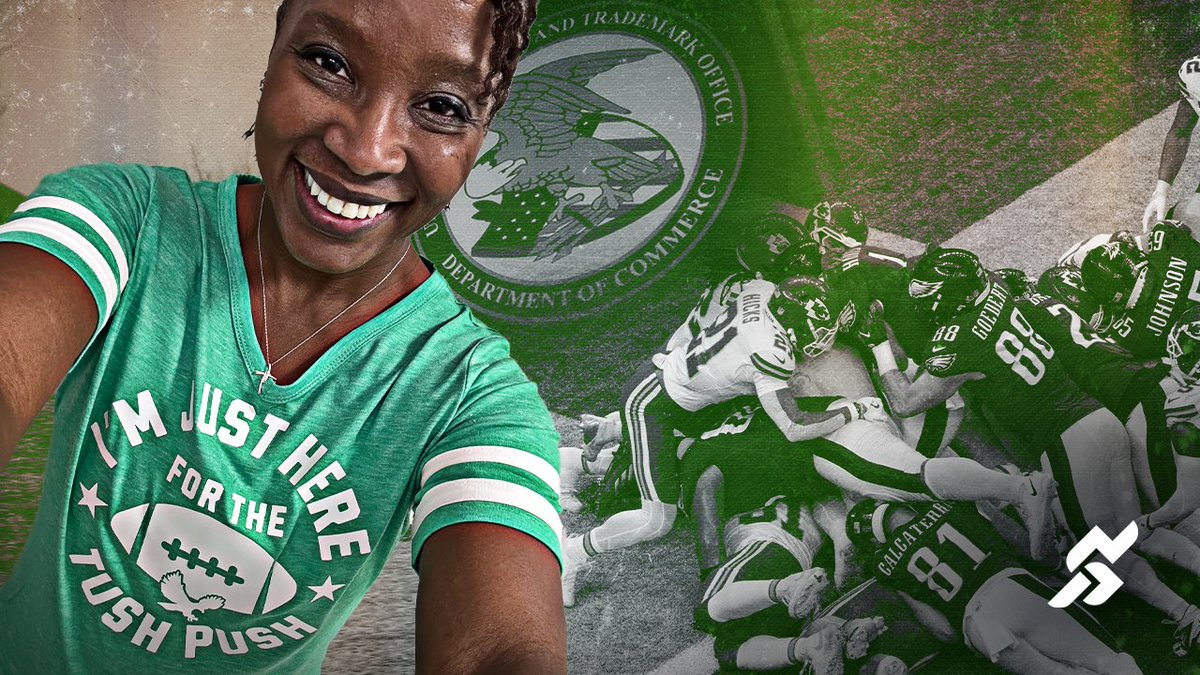 Did You Know; The trademark “Tush Push” is actually owned by an Eagles fan named Deanna Slamans from Hershey, PA. She trademarked the phrase 2 weeks before the Eagles submitted theirs in November 2023, beating them to the punch.

She says she reached out to the team early on to