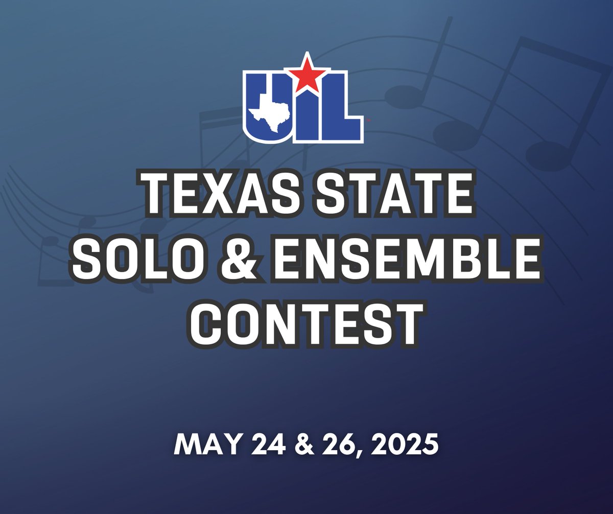 Best wishes to the 20,000 students participating in the Texas State Solo &amp; Ensemble Contest today and Monday! 

Contest Info ➡️ uiltexas.org/music/tssec