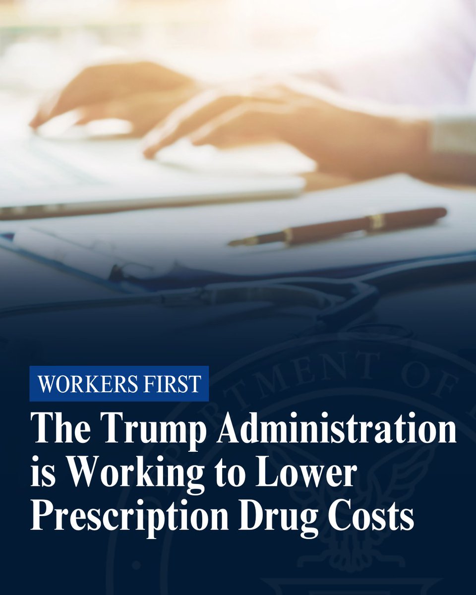 U.S. Department of Labor (@usdol) on Twitter photo .<a href="/POTUS/">President Donald J. Trump</a> is taking bold action to lower prescription drug costs through price transparency. Today, we're joining @HHSgov & <a href="/USTreasury/">Treasury Department</a> to build on that effort with new steps to strengthen drug price disclosure. Learn more: dol.gov/newsroom/relea… .<a href="/POTUS/">President Donald J. Trump</a> is taking bold action to lower prescription drug costs through price transparency. Today, we're joining @HHSgov & <a href="/USTreasury/">Treasury Department</a> to build on that effort with new steps to strengthen drug price disclosure. Learn more: dol.gov/newsroom/relea…