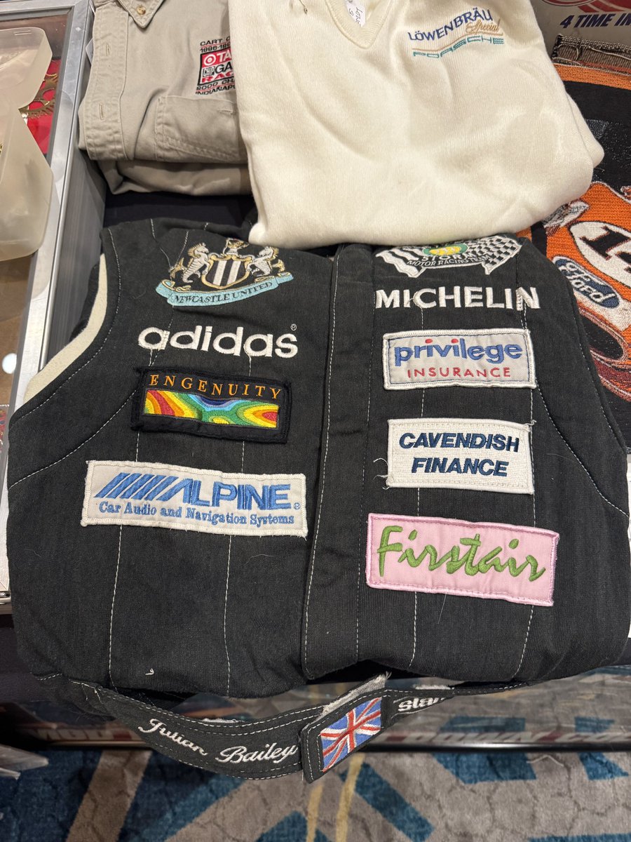Wildest thing I came across at the Indy Memorabilia Show: Julian Bailey Lister race suit!