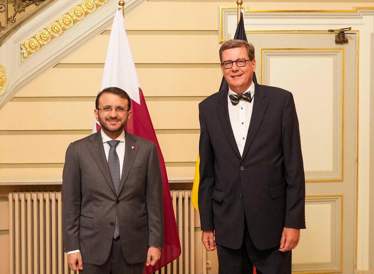 Ministry of Foreign Affairs - Qatar (@mofaqatar_en) on Twitter photo HE the Advisor to the Prime Minister and Foreign Ministry Spokesperson <a href="/majedalansari/">د. ماجد محمد الأنصاري Dr. Majed Al Ansari</a> Meets with Belgian Official on Foreign Affairs and Security
#MOFAQatar HE the Advisor to the Prime Minister and Foreign Ministry Spokesperson <a href="/majedalansari/">د. ماجد محمد الأنصاري Dr. Majed Al Ansari</a> Meets with Belgian Official on Foreign Affairs and Security
#MOFAQatar