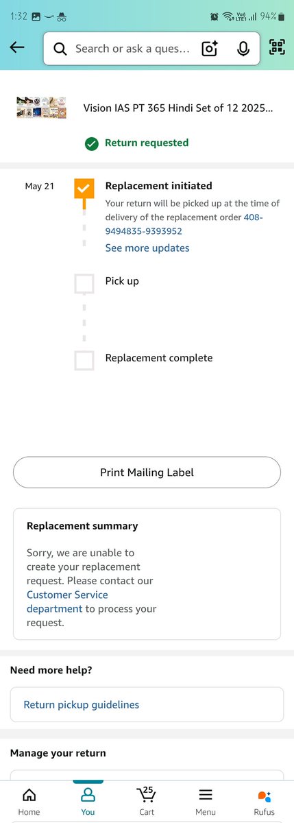 selfdestroyed16's tweet photo. @amazonIN hello @amazonIN I have been thugged by your supplier iDreamsStore . I placed an order of set of 12 books of vision ias but I received only one book in the courier then I placed a replacement but supplier again cancelled the pickup. I attached the photos, please check https://t.co/Ki0ktHirNw