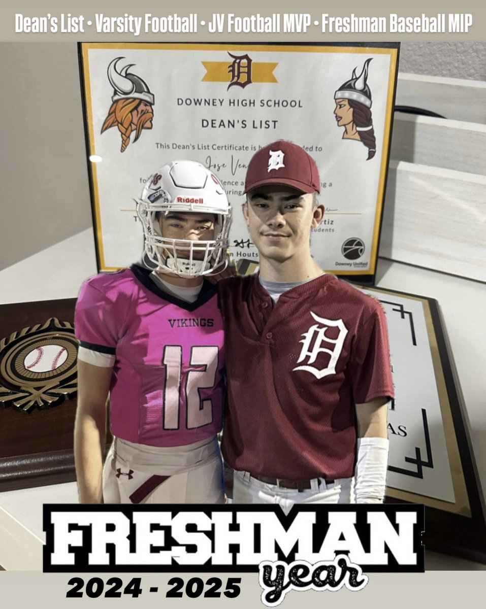 What a year.
Freshman year in the books and it’s one I’ll never forget.
📚 Dean’s List all year
🏈 JV Football - MVP
🏆 JV Division Champs
⬆️ Moved up to Varsity
🥇 Varsity Division Champs
⚾️ Freshman Baseball - MIL, Best ERA
#StudentAthlete #yearone #beastmode