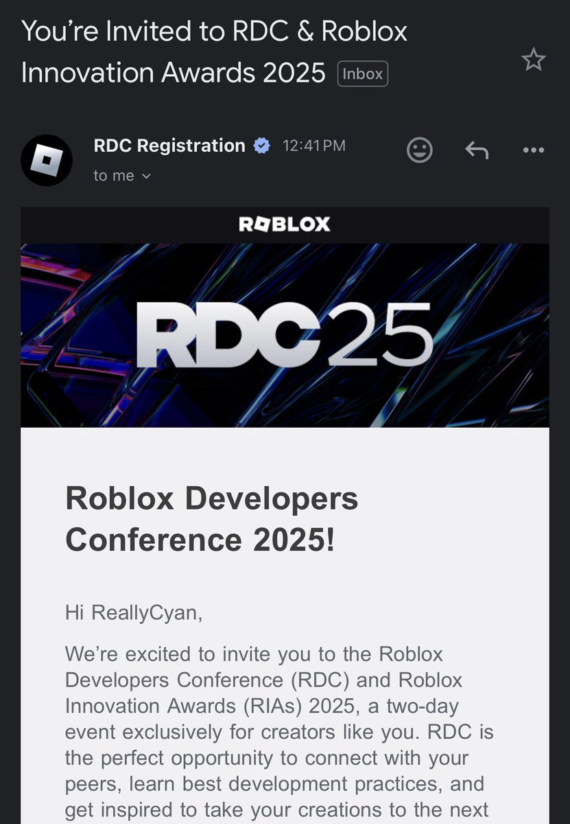 see you guys at RDC again 🫡
#RDC2025 #ROBLOX