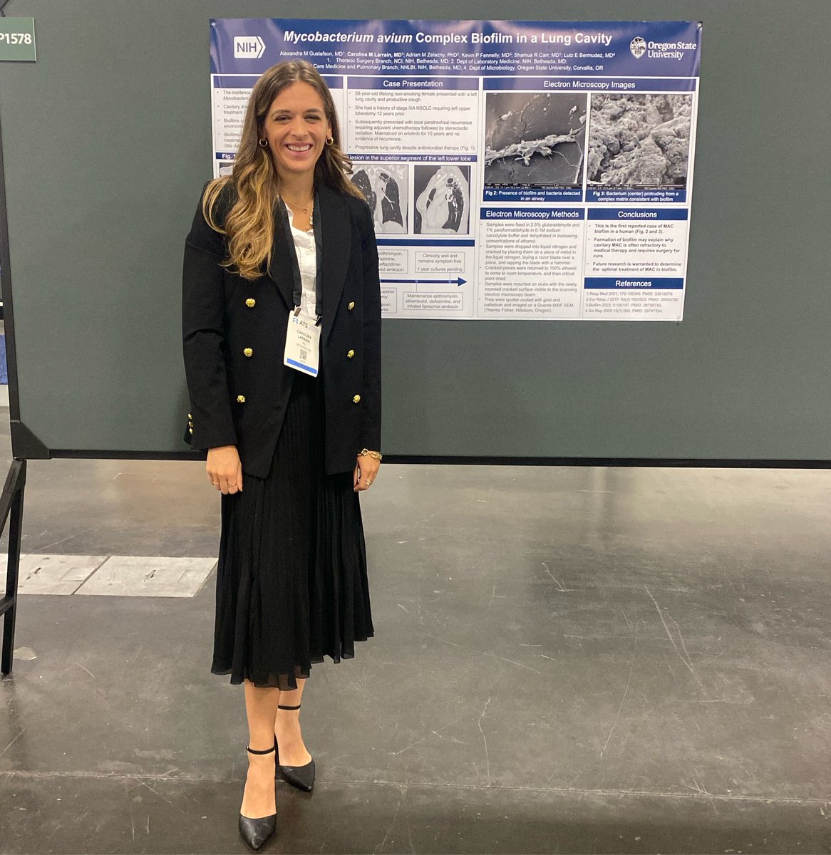 NYU Langone General Surgery Residency (@nyugsom_surgres) on Twitter photo Carolina Larrain, MD presenting her work on mycobacterium avium complex biofilms associated with cavitary disease at the American thoracic society conference in San Francisco! #NYULHSurgery <a href="/atscommunity/">American Thoracic Society (ATS)</a> <a href="/CMLarrain/">Carolina Larrain</a> Carolina Larrain, MD presenting her work on mycobacterium avium complex biofilms associated with cavitary disease at the American thoracic society conference in San Francisco! #NYULHSurgery <a href="/atscommunity/">American Thoracic Society (ATS)</a> <a href="/CMLarrain/">Carolina Larrain</a>