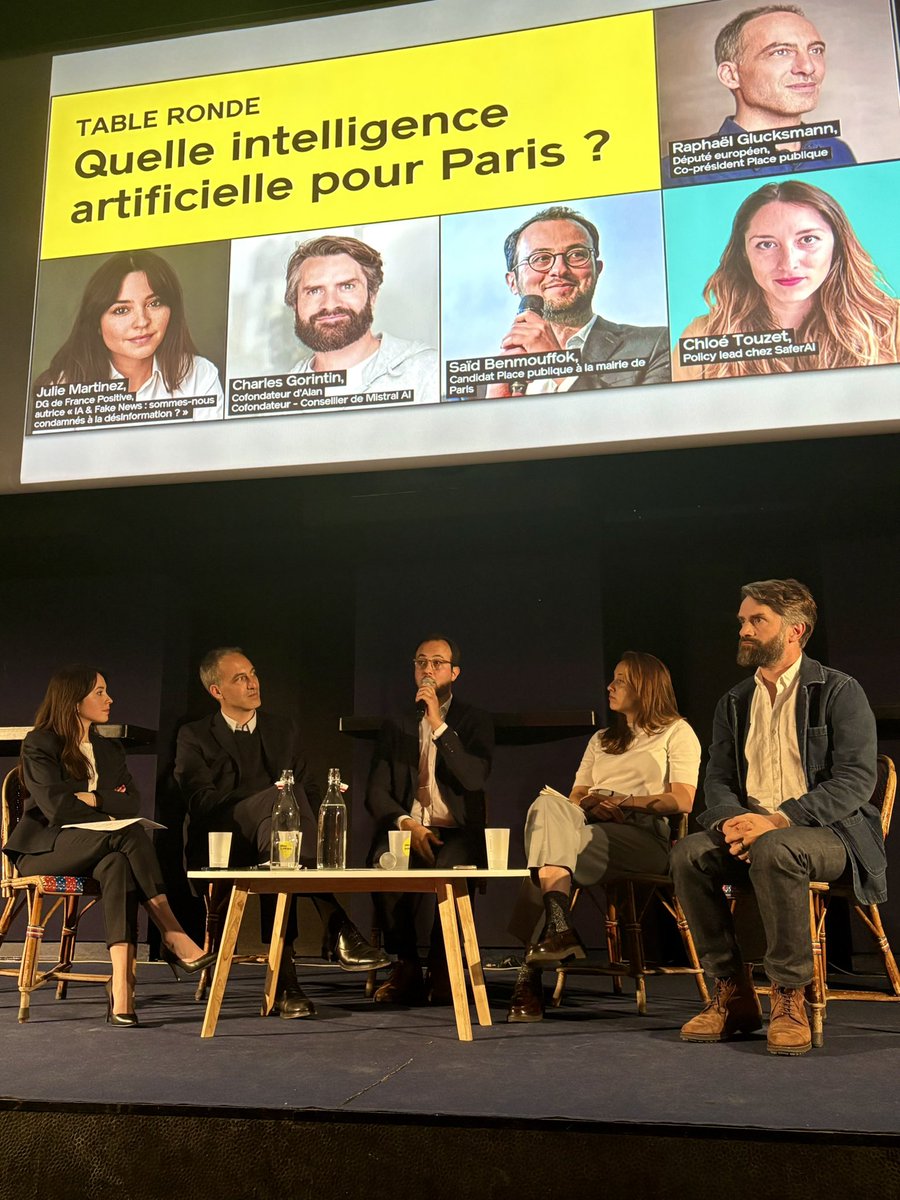 Théa Fourdrinier (@theafourdrinier) on Twitter photo « Paris doit être à l’avant-garde d’une IA éthique et responsable. » <a href="/sbenmouffok/">Saïd Benmouffok</a>
Comptez sur Place publique Paris pour porter des propositions concrètes ! 🤝
Un grand merci <a href="/JulieMartinezT/">Julie Martinez</a>, <a href="/Gorintic/">Charles Gorintin</a>, <a href="/chloetouzet/">Chloé Touzet</a> et <a href="/rglucks1/">Raphael Glucksmann</a> pour cette passionnante table-ronde. « Paris doit être à l’avant-garde d’une IA éthique et responsable. » <a href="/sbenmouffok/">Saïd Benmouffok</a>
Comptez sur Place publique Paris pour porter des propositions concrètes ! 🤝
Un grand merci <a href="/JulieMartinezT/">Julie Martinez</a>, <a href="/Gorintic/">Charles Gorintin</a>, <a href="/chloetouzet/">Chloé Touzet</a> et <a href="/rglucks1/">Raphael Glucksmann</a> pour cette passionnante table-ronde.