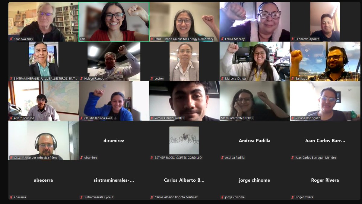TUED (@tued_global) on Twitter photo 🇨🇴Celebrating our first rank & file meeting w workers of Colombia's public sector energy workers union
💡Workers of the Ministry of Energy & other public agencies are leading the #JustTransition w/ democratic control & public ownership of energy
Viva <a href="/sintraminerales/">Sintraminerales - filial Fenaltrase/CUT</a>! 🇨🇴Celebrating our first rank & file meeting w workers of Colombia's public sector energy workers union
💡Workers of the Ministry of Energy & other public agencies are leading the #JustTransition w/ democratic control & public ownership of energy
Viva <a href="/sintraminerales/">Sintraminerales - filial Fenaltrase/CUT</a>!