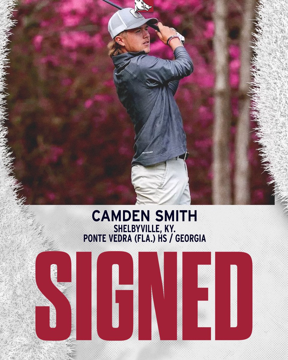 RazorbackMGolf's tweet image. Razorbacks add 2
Niilo played 2 yrs at La Tech, was 2x All-CUSA, earned 2 NCAA individual berths & was 2024 CUSA FR of the Yr
Camden played 2yrs at UGA, had a 71.70 stroke avg, was 2024 SEC All-Frosh team and had T-7 finish at 2024 SEC Championship.
🐗⛳️ #WPS