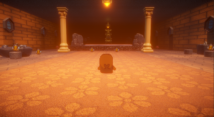 Nervanti's tweet photo. The Throne - but who's sitting on it? #indiedev #indiegame #Unity #unity3d #MauriMursusOdyssey #SteamNextFest #Steam https://t.co/mfK1Bg77JC