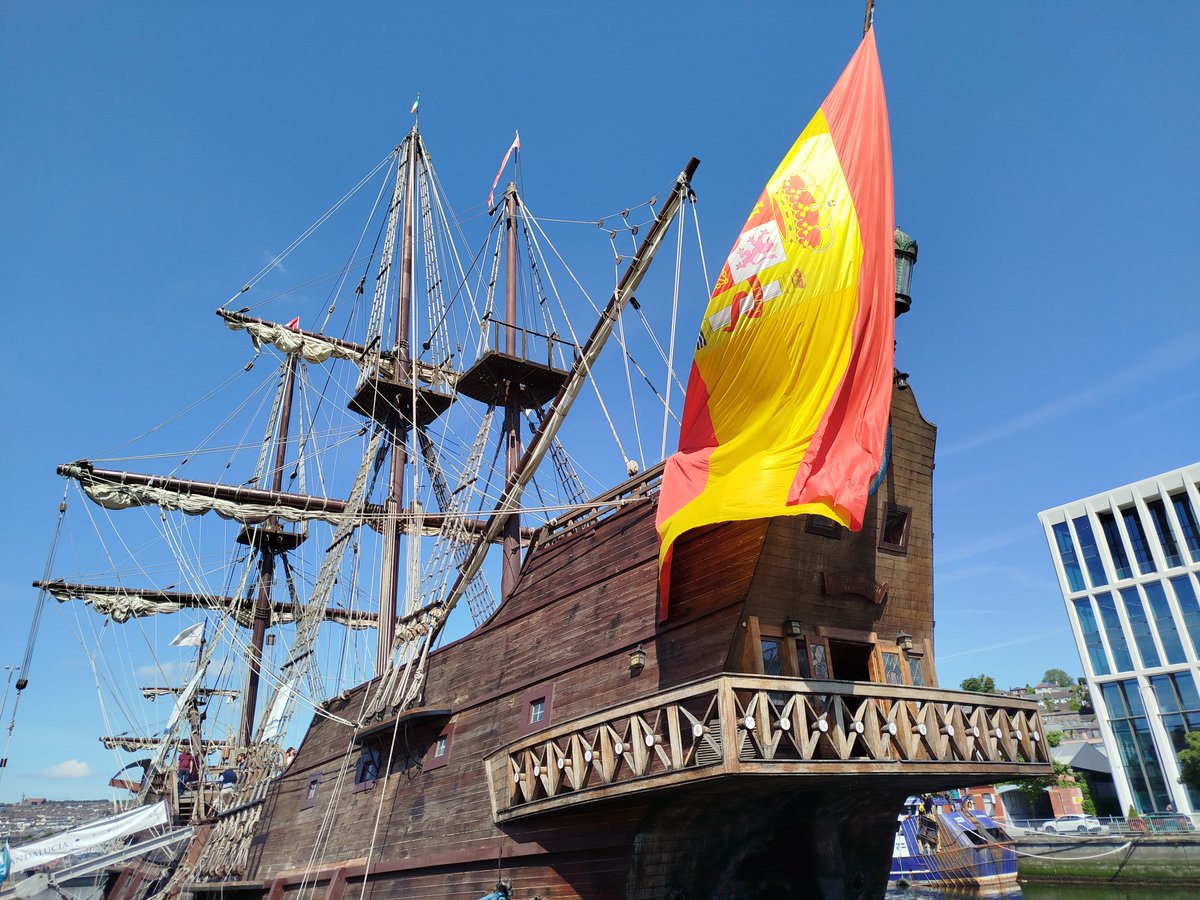 The Galeón Andalucia tied up in Cork City - 22nd May 2025.
