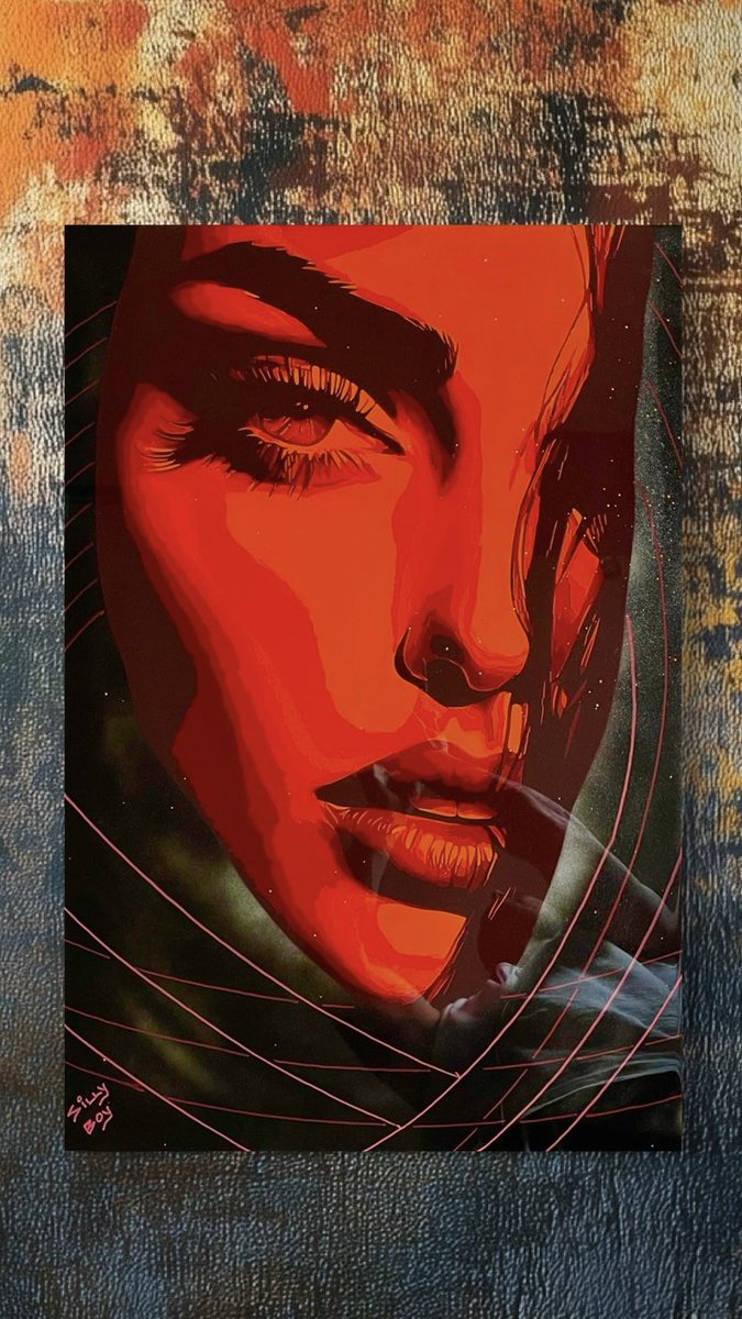 artbysillyboy's tweet photo. “Spellbound” — 20x30 inches of red-soaked temptation, staring through you like it knows your secrets and still wants dessert. Not wall art—eye contact you’ll lose.

#ArtForSale #luxuryart #ContemporaryArt #StatementPiece #BoldArt #VisualSeduction #artbysillyboy #VisualSeduction https://t.co/Lb0nkRwpQP