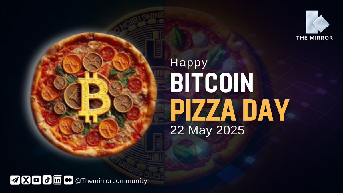 15 years ago: 2 pizzas = 10,000 BTC. Today: $1.12 billion. 

Happy Bitcoin Pizza Day to all who hold and didn’t spend their bags too early

Bitcoin Pizza Day isn’t just about pizza it’s a reminder of how far we’ve come. From two slices to generational wealth.
To everyone still