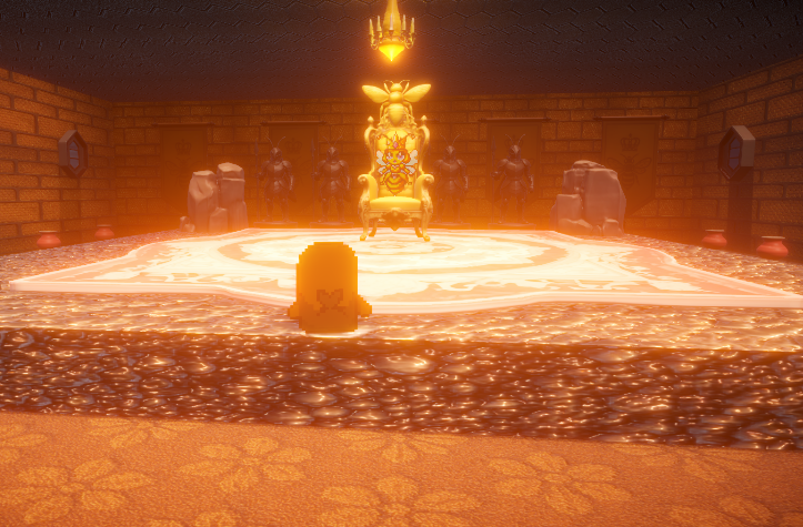 Nervanti's tweet photo. It's Queen Bee Victoria 🐝 #indiedev #indiegame #Unity #unity3d #MauriMursusOdyssey #SteamNextFest #Steam https://t.co/g8NIDvquPS