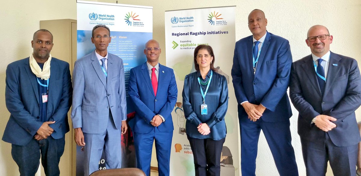 HananBalkhyحنان بلخي (@hananbalkhy) on Twitter photo Pleasure to meet HE Dr Ahmed <a href="/RoblehDr/">Dr Ahmed Robleh Abdilleh 🇩🇯</a>, Minister of Health of Djibouti, during #WHA78.
We were delighted to hear about 🇩🇯’s digital health transformation efforts to improve access to quality health care. We are also ready to support the country to assess their drug regulatory Pleasure to meet HE Dr Ahmed <a href="/RoblehDr/">Dr Ahmed Robleh Abdilleh 🇩🇯</a>, Minister of Health of Djibouti, during #WHA78.
We were delighted to hear about 🇩🇯’s digital health transformation efforts to improve access to quality health care. We are also ready to support the country to assess their drug regulatory