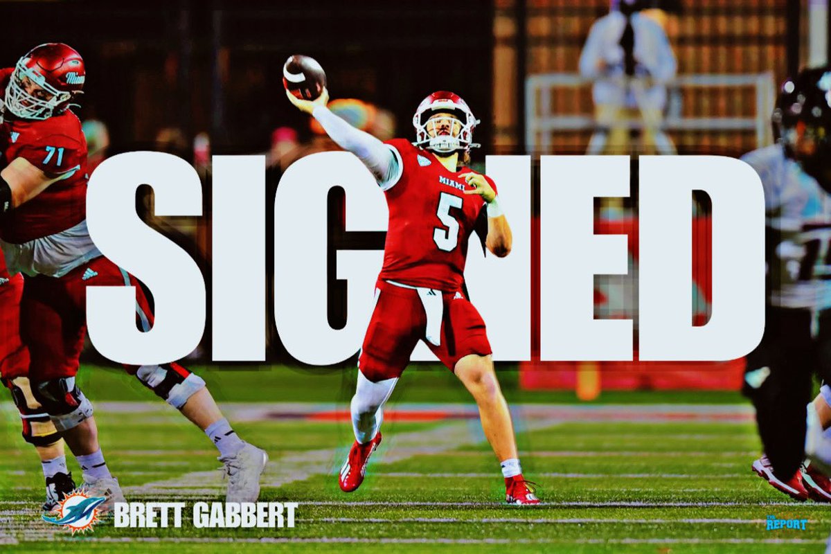 𝑻𝒉𝒆 𝑹𝒆𝒑𝒐𝒓𝒕 𝑶𝒉𝒊𝒐 (@thereportohio) on Twitter photo 🚨 Former Miami quarterback Brett Gabbert was signed by the Miami Dolphins 🚨 Former Miami quarterback Brett Gabbert was signed by the Miami Dolphins