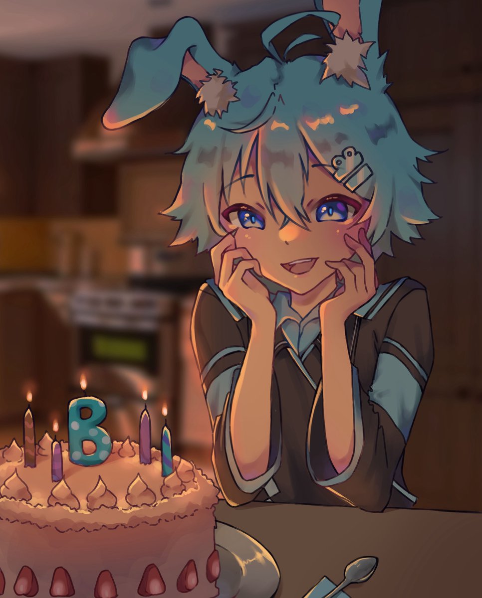 BuntiruVT's tweet photo. Ahhh been super busy with the move that I’ve been a messsss b-but-
 it’s that time of year again 🥺🎂
🎈🎈🎈🎈
#vtuber
🎨:Xialon https://t.co/e7NurGc5c7