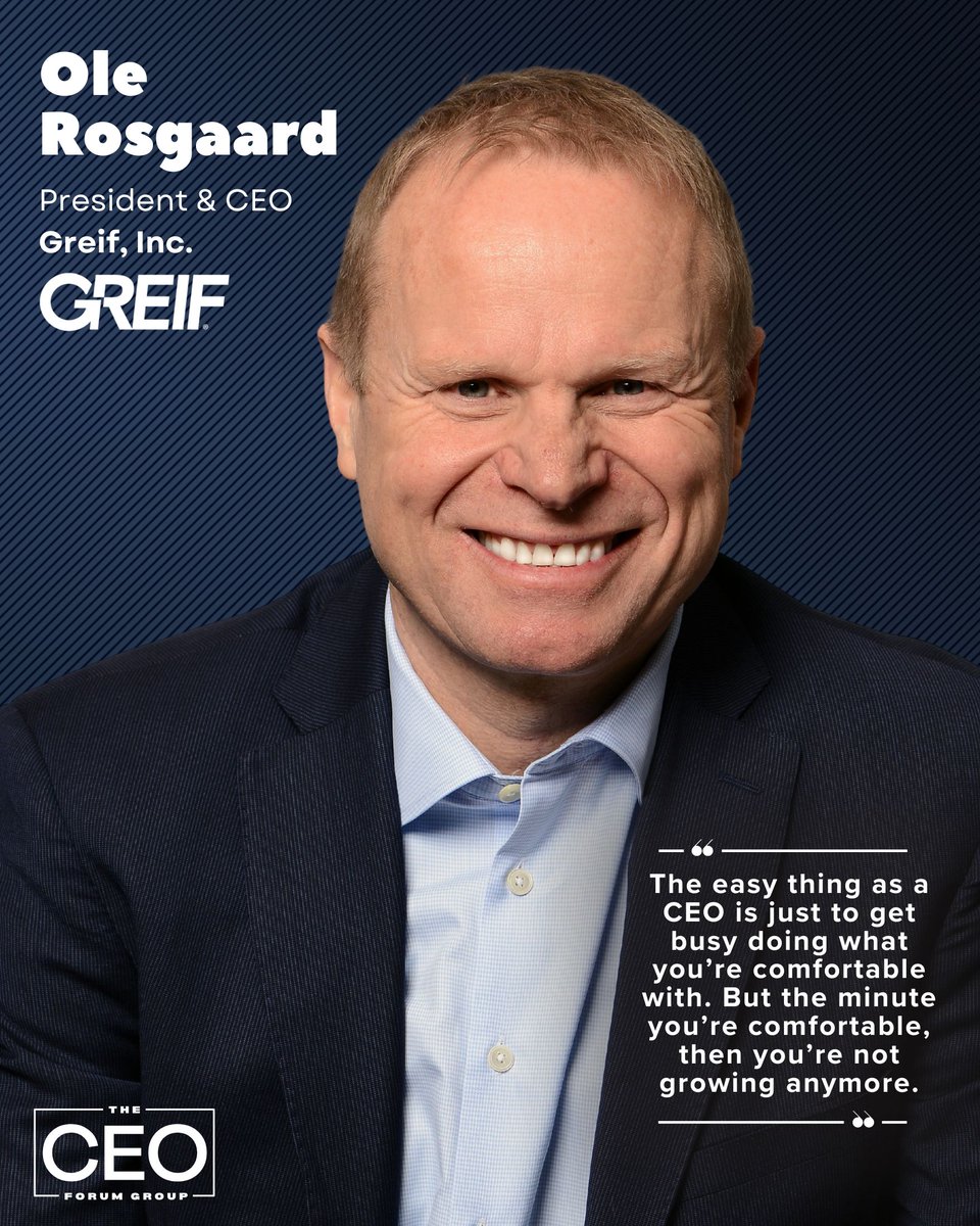 Ole Rosgaard <a href="/GreifInc/">Greif, Inc.</a> shares how they’ve created a culture of 14,000 colleagues in 42 countries &amp; 250+ facilities, from the 32nd to the 86th percentile in employee engagement, &amp; built a culture focused on sustainability. 🎧 on homepage! theceoforumgroupinstitute.com